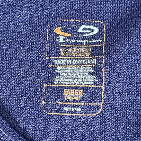 Champion C9 Blue Long Sleeve T-Shirt Size Large - Picture 3 of 3